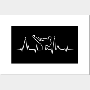 Karate Master Heartbeat T-shirt Posters and Art